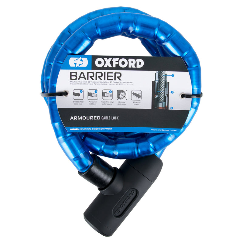 Oxford Barrier Armoured Cable 1.4mx25mm Smoke