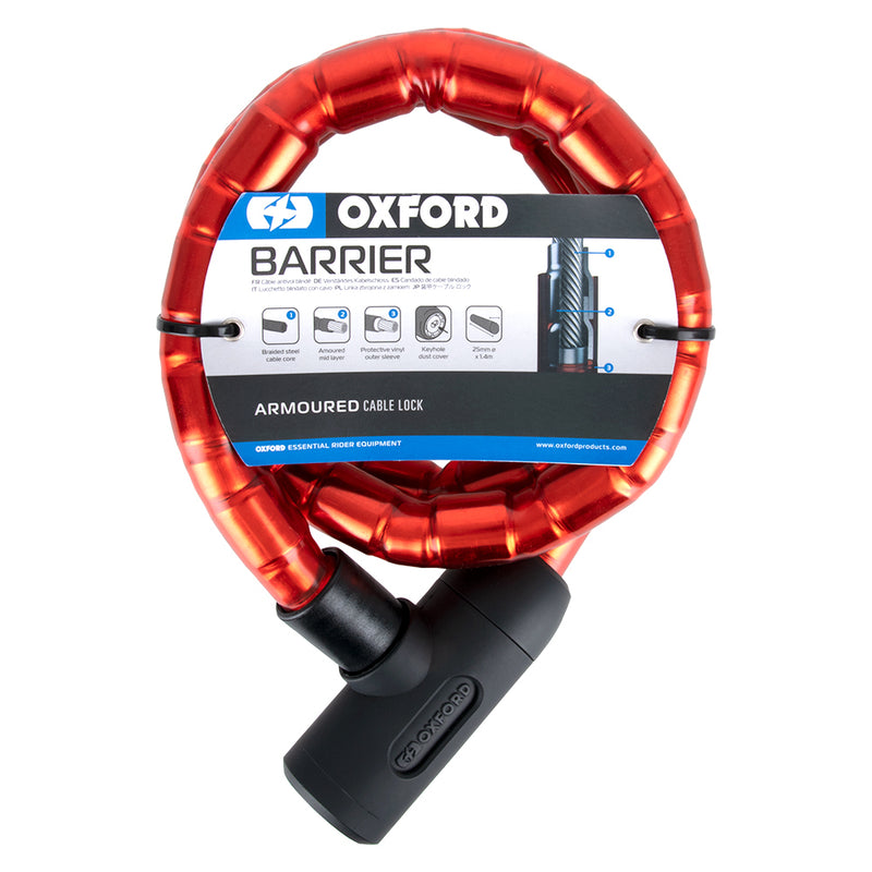 Oxford Barrier Armoured Cable 1.4mx25mm Smoke