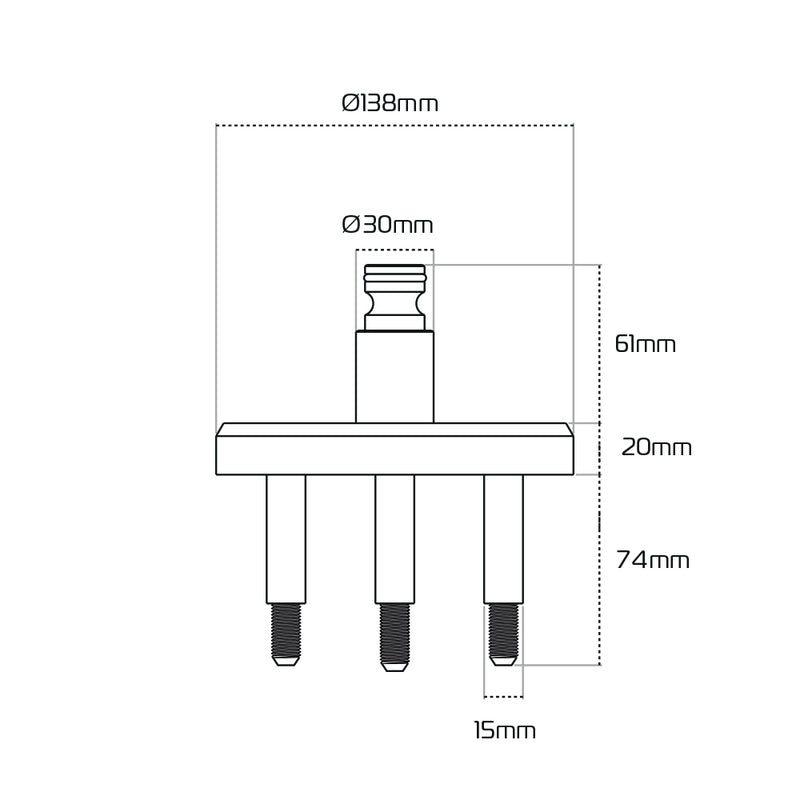 Oxford Beast Floor Lock Adaptor